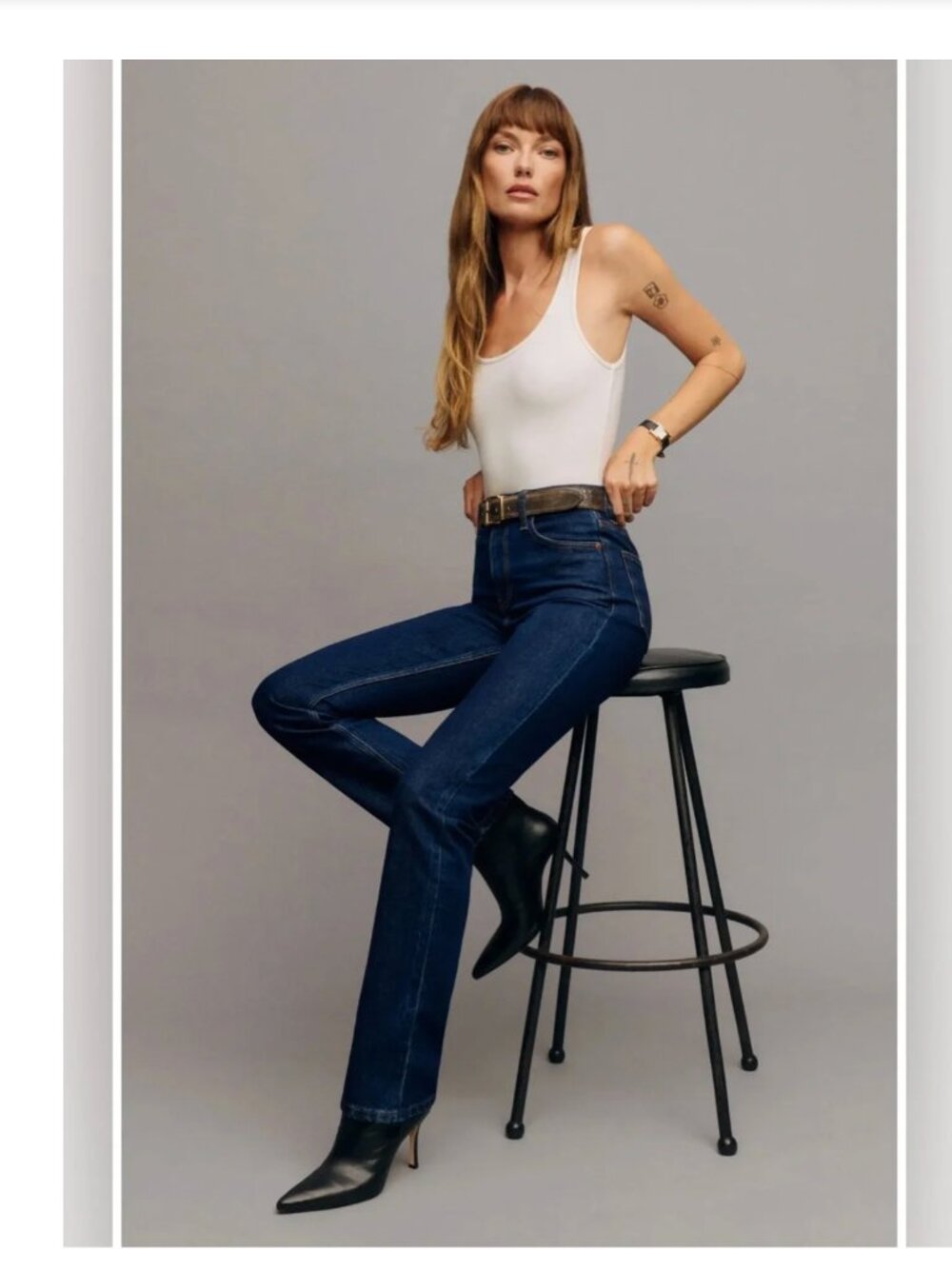 NWT Reformation Jax Stretch High Rise Straight Leg Jeans Seneca SZ -24